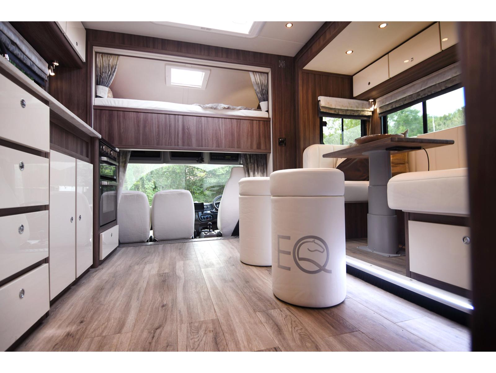 2022 EQ built 21-tonne 3-axle 5 large stall, 6 berth Luxury horsebox